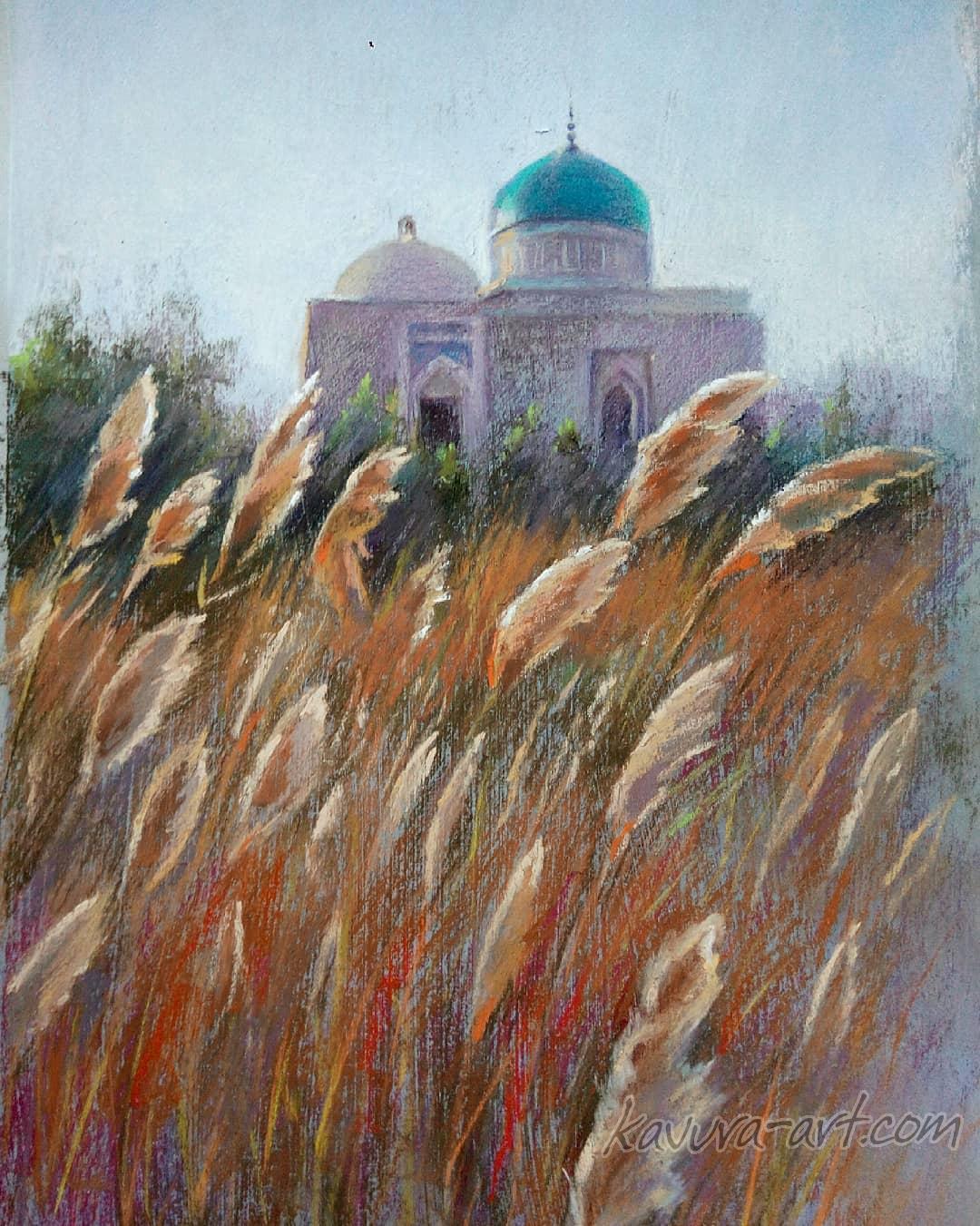 "Узбекистан" Рисунок пастелью.