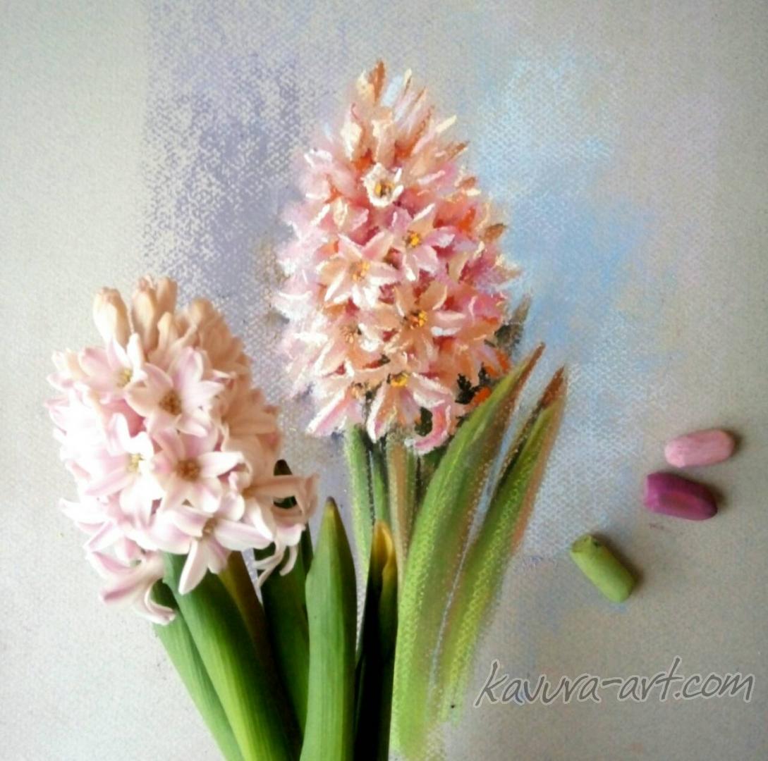 "Hyacinth " Pastel on paper.