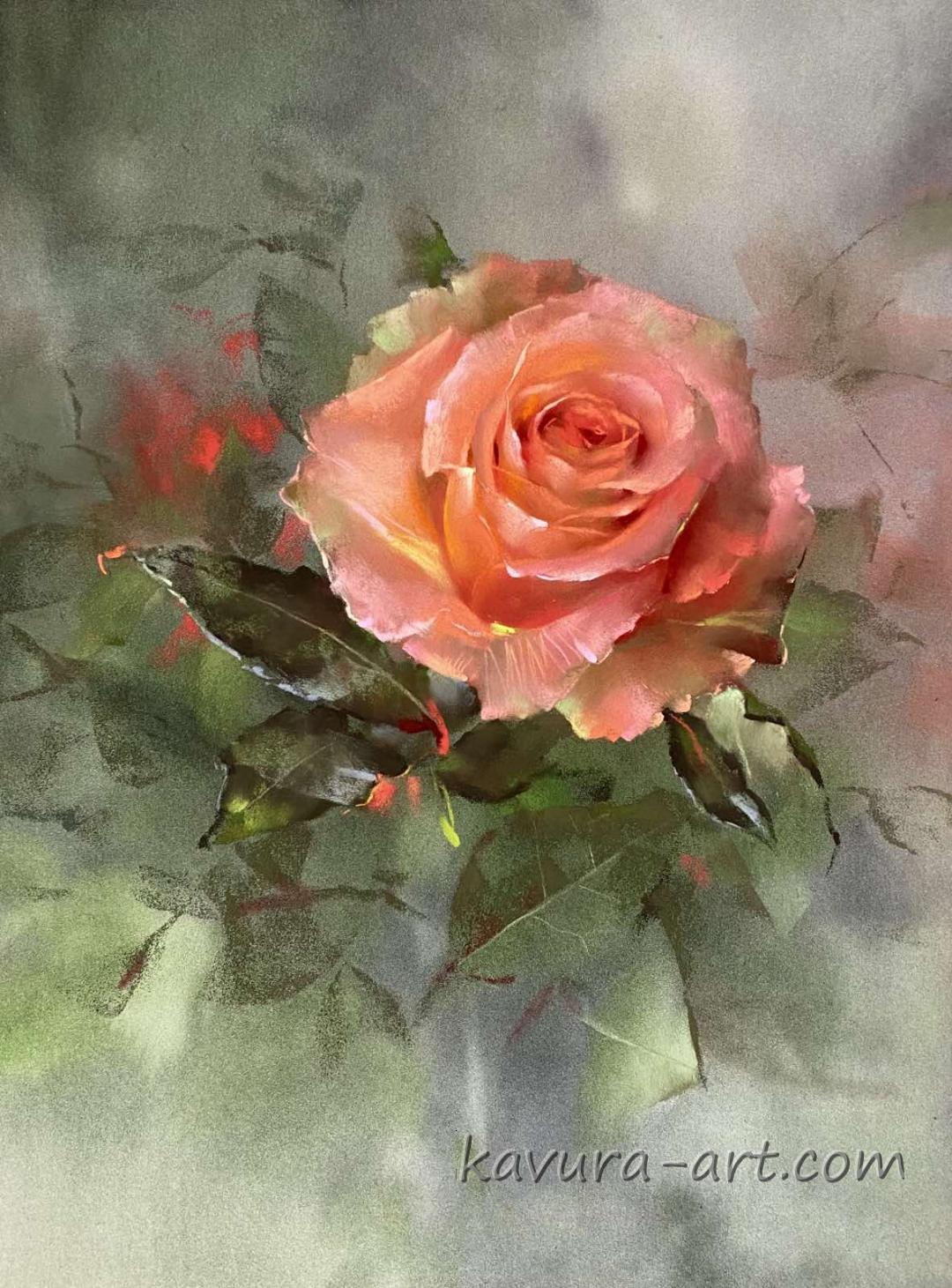 "Rose dream" Pastel on paper.