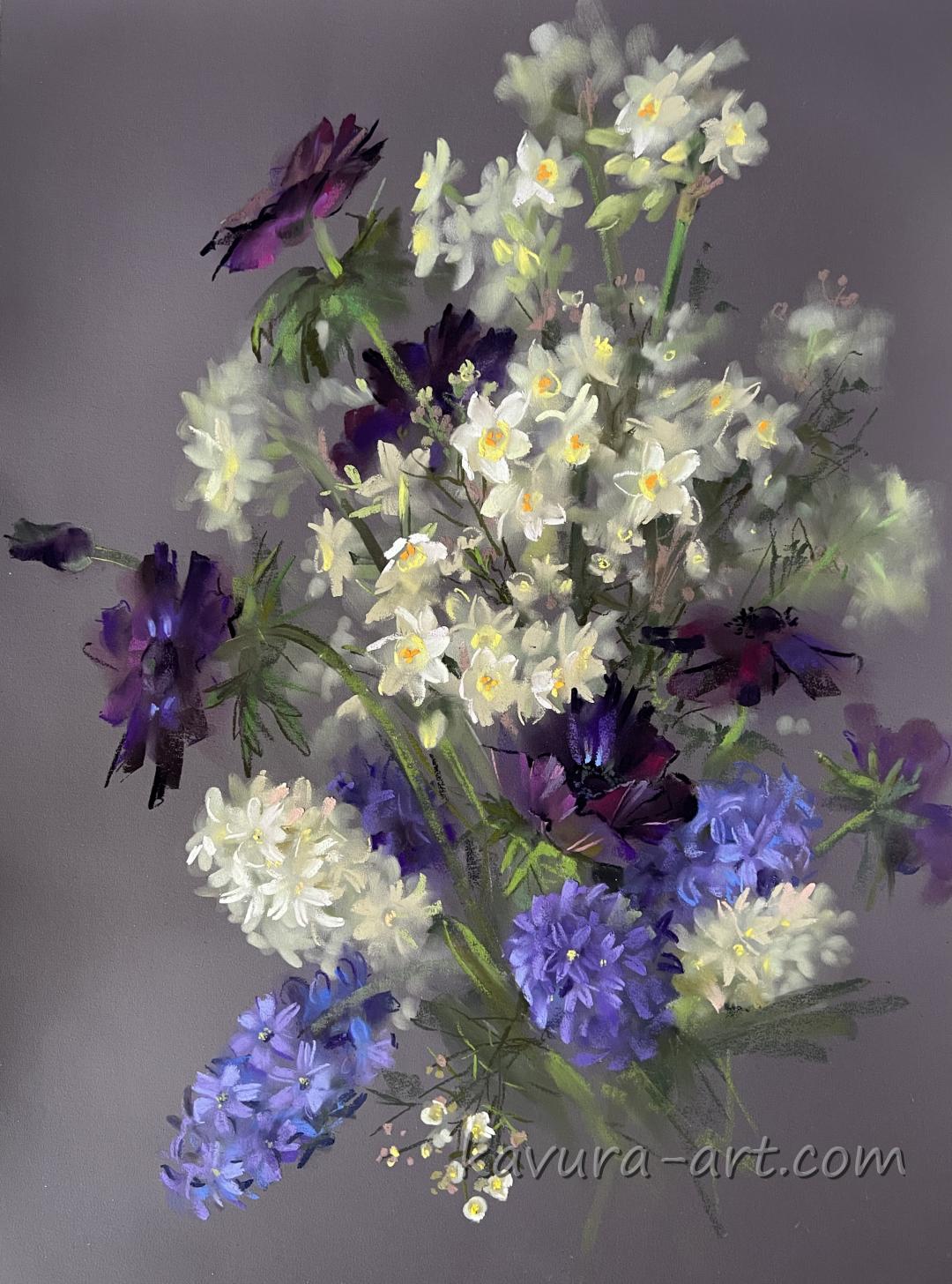 "Firstborns of spring" Pastel on paper.