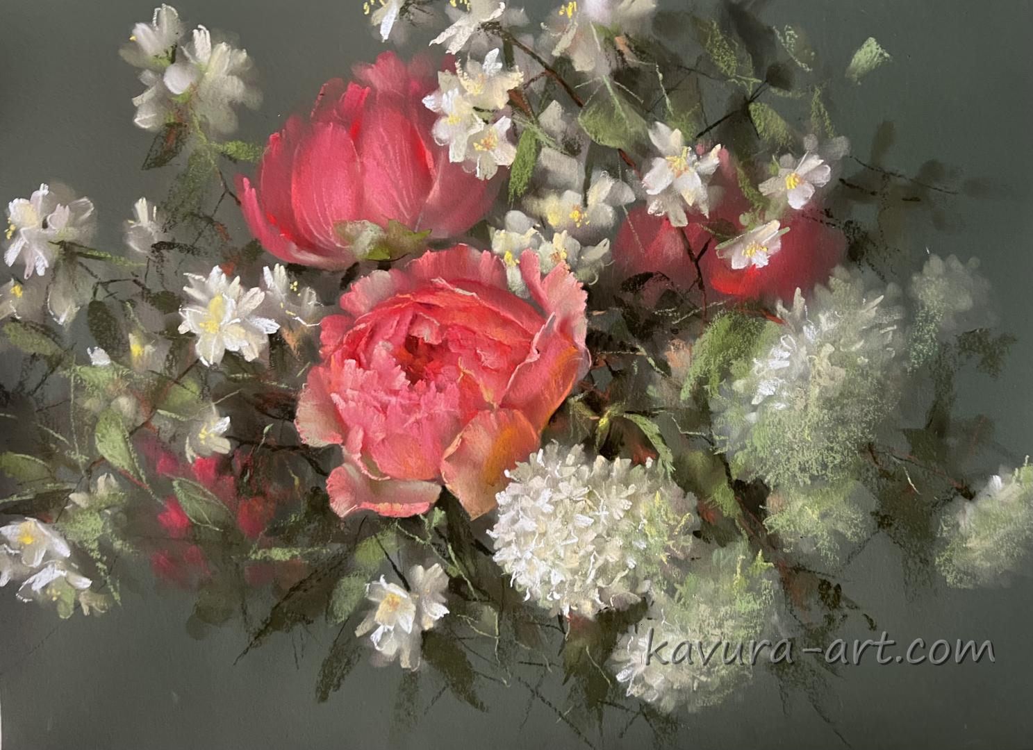 "Time to love" Pastel on paper.