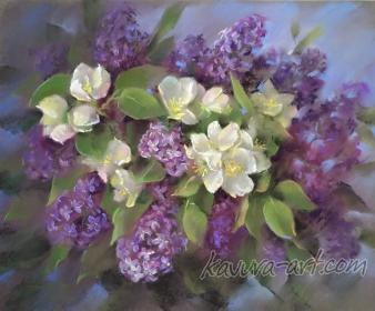 Lilac and apple blossom