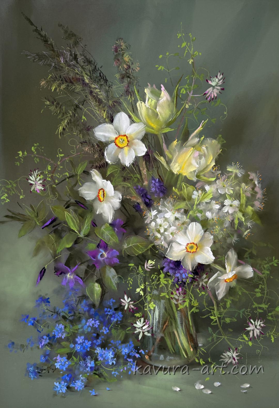 "Charm" Pastel on paper.