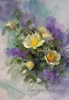 "Peonies and lilac"